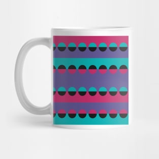 Half Circles & Stripes Pattern Mug